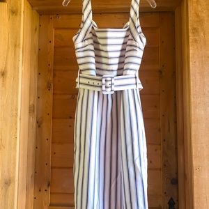 Zara striped bodycon with belt